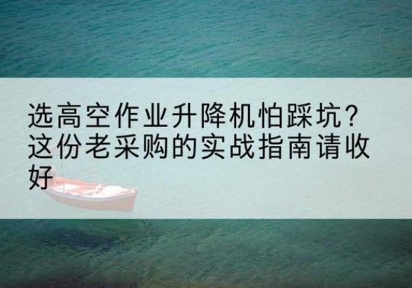 云南高空作业升降机厂家推荐-选高空作业升降机怕踩坑？这份老采购的实战指南请收好
